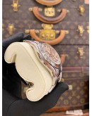 2011 ROLEX DAYTONA REF 116509 HALF 18K 750 WHITE GOLD SILVER RACING DIAL 40MM AUTOMATIC WATCH 