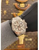 2014 ROLEX DAYTONA COSMOGRAPH HALF 18K 750 WHITE GOLD REF 116509 SILVER RACING DIAL 40MM AUTOMATIC WATCH -FULL SET-