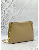 SALVATORE FERRAGAMO GANCINI CROSSBODY BAG IN BEIGE LEATHER