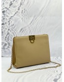 SALVATORE FERRAGAMO GANCINI CROSSBODY BAG IN BEIGE LEATHER