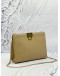 SALVATORE FERRAGAMO GANCINI CROSSBODY BAG IN BEIGE LEATHER