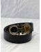 SALVATORE FERRAGAMO GANCINI BELT SIZE 85 IN BLACK LEATHER
