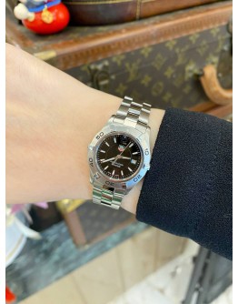 2014 TAG HEUER AQUARACER LADY REF WAF1410 BLACK DIAL 27MM QUARTZ WATCH -FULL SET-