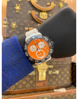 2015 TAG HEUER FORMULA 1 CHRONOGRAPH REF CAH1113 ORANGE DIAL 41MM QUARTZ WATCH -FULL SET-