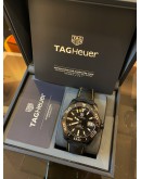 (LIKE NEW) 2019 TAG HEUER AQUARACER 300M CALIBRE 5 REF WAY218A BLACK PVD 41MM AUTOMATIC WATCH -FULL SET-