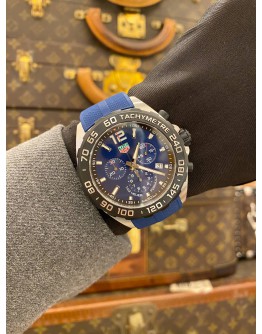 (LIKE NEW) 2024 TAG HEUER FORMULA 1 CHRONOGRAPH REF CAZ101AV BLUE DIAL 43MM QUARTZ WATCH -FULL SET-