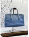 TOD’S HOLLY TOP HANDLE BAG IN LIGHT BLUE LEATHER