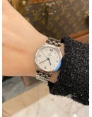 (BRAND NEW) 2024 TUDOR CLAIR DE ROSE REF 35800 SILVER SUNRAY DIAL WITH DIAMOND 34MM AUTOMATIC WATCH -FULL SET-