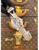 (LIKE NEW) 2022 TUDOR STYLE REF 12703 HALF 18K 750 YELLOW GOLD BLACK WITH GOLD ACCENTS DIAL 41MM AUTOMATIC WATCH -FULL SET-