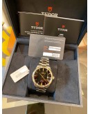 (LIKE NEW) 2022 TUDOR STYLE REF 12703 HALF 18K 750 YELLOW GOLD BLACK WITH GOLD ACCENTS DIAL 41MM AUTOMATIC WATCH -FULL SET-