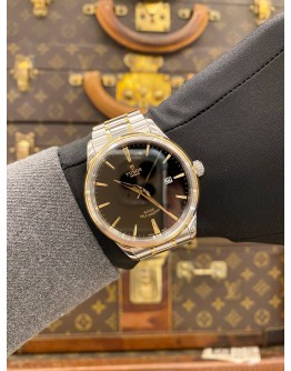 (LIKE NEW) 2022 TUDOR STYLE REF 12703 HALF 18K 750 YELLOW GOLD BLACK WITH GOLD ACCENTS DIAL 41MM AUTOMATIC WATCH -FULL SET-