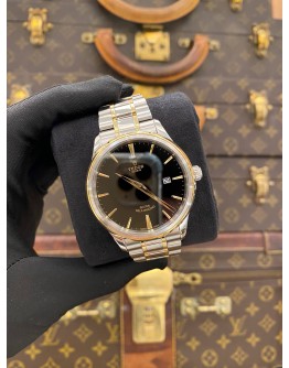 (LIKE NEW) 2022 TUDOR STYLE REF 12703 HALF 18K 750 YELLOW GOLD BLACK WITH GOLD ACCENTS DIAL 41MM AUTOMATIC WATCH -FULL SET-