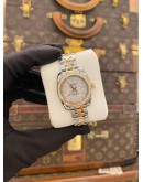 (LIKE NEW) 2011 TUDOR CLASSIC DATE REF 22023 HALF 18K 750 YELLOW GOLD DIAMOND BEZEL DIAMOND DIAL 28MM AUTOMATIC WATCH -FULL SET-