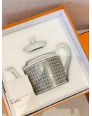 (UNUSED) HERMES MOSAIQUE AU 24 PLATINUM TEAPOT -FULL SET- 