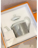 (UNUSED) HERMES MOSAIQUE AU 24 PLATINUM TEAPOT -FULL SET- 