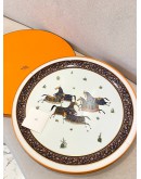 (UNUSED) HERMES CHEVAL D’ORIENT ROUND PLATTER -FULL SET-