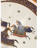 (UNUSED) HERMES CHEVAL D’ORIENT ROUND PLATTER -FULL SET-