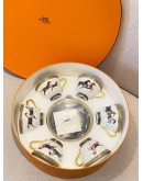 (UNUSED) HERMES CHEVAL D’ORIENT TEA CUP AND SAUCER -FULL SET-