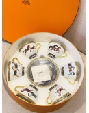 (UNUSED) HERMES CHEVAL D’ORIENT TEA CUP AND SAUCER -FULL SET-