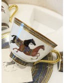 (UNUSED) HERMES CHEVAL D’ORIENT TEA CUP AND SAUCER -FULL SET-