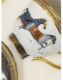 (UNUSED) HERMES CHEVAL D’ORIENT TEA CUP AND SAUCER -FULL SET-