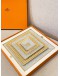 (UNUSED) HERMES MOSAIQUE AU 24 GOLD SET OF 5 SQUARE PLATE -FULL SET- 
