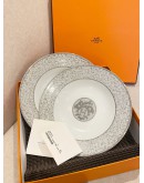 (UNUSED) HERMES MOSAIQUE AU 24 PLATINUM SOUP PLATE -FULL SET-