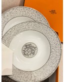 (UNUSED) HERMES MOSAIQUE AU 24 PLATINUM SOUP PLATE -FULL SET-
