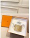 (UNUSED) HERMES MOSAIQUE AU 24 GOLD TEA CUP AND SAUCER -FULL SET- 