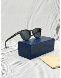 (UNUSED) 2025 LOUIS VUITTON SIGNATURE SQUARE ROUND SUNGLASSES IN ANTHRACITE MARBLE -FULL SET-