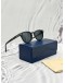(UNUSED) 2025 LOUIS VUITTON SIGNATURE SQUARE ROUND SUNGLASSES IN ANTHRACITE MARBLE -FULL SET-