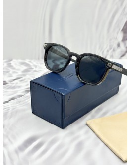 (UNUSED) 2025 LOUIS VUITTON SIGNATURE SQUARE ROUND SUNGLASSES IN ANTHRACITE MARBLE -FULL SET-