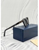 (UNUSED) 2025 LOUIS VUITTON SIGNATURE SQUARE ROUND SUNGLASSES IN ANTHRACITE MARBLE -FULL SET-