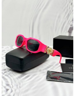 (UNUSED) VERSACE MEDUSA BIGGIE SUNGLASSES IN FUCHSIA PINK -FULL SET-