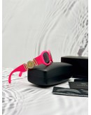 (UNUSED) VERSACE MEDUSA BIGGIE SUNGLASSES IN FUCHSIA PINK -FULL SET-