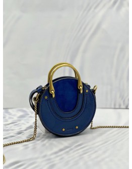 CHLOE CALFSKIN SUEDE MINI PIXIE CROSSBODY BAG 