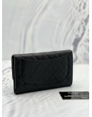 CHANEL CLASSIC BLACK CAVIAR LONG WALLET 