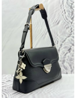 LOUIS VUITTON FLEUR DE EPI BAG CHARM IN EPI ENAMEL BLANC