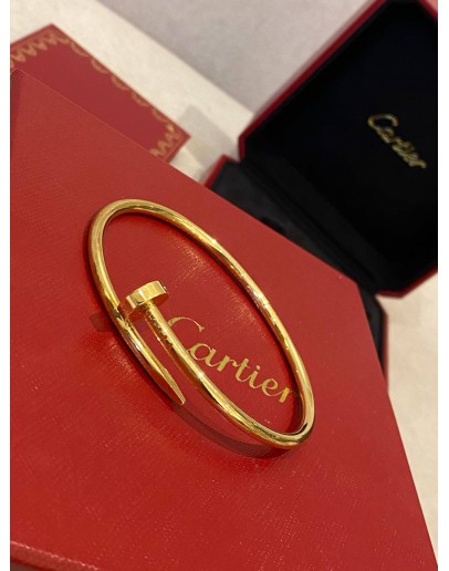 (UNUSED) CARTIER JUSTE UN CLOU BRACELET 18K 750 ROSE GOLD NO. 19 -FULL SET-