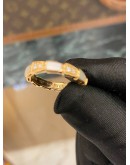 (LIKE NEW) BVLGARI SERPENTI VIPER DIAMOND &MOTHER OF PEARL RING SIZE 54 IN 18K 750 PINK GOLD  -FULL SET-