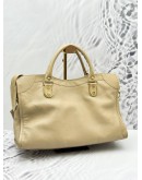  (LIKE NEW) BALENCIAGA GIANT CITY SHOULDER BAG IN BEIGE GRAINED CALFSKIN LEATHER