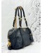 PRADA BAULETTO SHOULDER BAG IN BLACK VITELLO DAINO LEATHER
