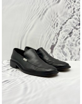 GUCCI LOAFER SIZE 42 IN BLACK CALFSKIN LEATHER