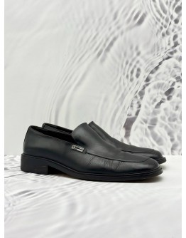 GUCCI LOAFER SIZE 42 IN BLACK CALFSKIN LEATHER