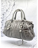 PRADA TESSUTO GAUFRE HANDBAG WITH STRAP 