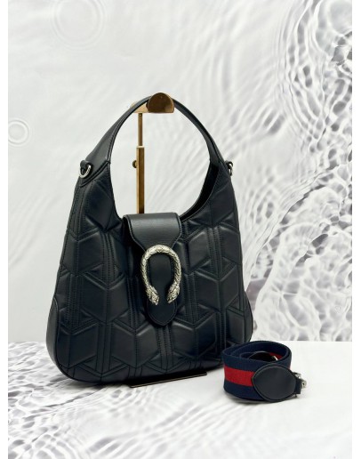 (LIKE NEW) GUCCI DIONYSUS MEDIUM HOBO SHOULDER BAG IN BLACK CALFSKIN LEATHER
