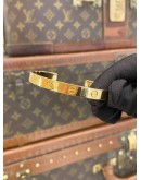(LIKE NEW) 2022 CARTIER LOVE CUFF BRACELET SIZE 17 IN 18K 750 YELLOW GOLD -FULL SET-