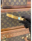 (LIKE NEW) 2022 CARTIER LOVE CUFF BRACELET SIZE 17 IN 18K 750 YELLOW GOLD -FULL SET-