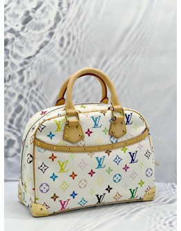 (LIKE NEW)LOUIS VUITTON TAKASHI MURAKAMI TROUVILLE MONOGRAM MULTICOLOUR TOTE BAG 