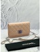 (LIKE NEW) 2024 MICROCHIP CHANEL CC QUILTED CAVIAR WALLET ON CHAIN (WOC) 